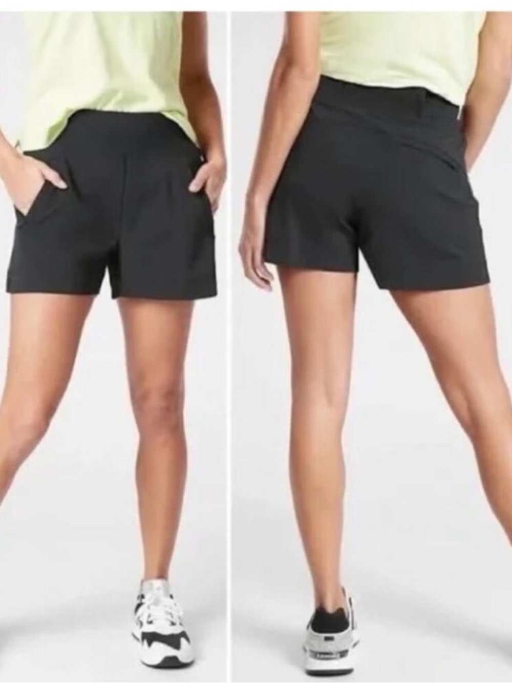 Athleta Trekkie North Short Women's Black UPF 50+ Breathable size 10